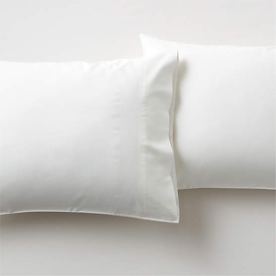 Organic Cotton Sateen Thread Count White Queen Sheet Set Cb Canada