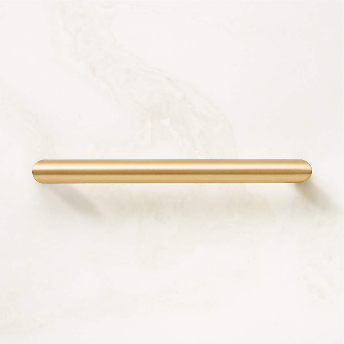 Curveaux Curved Brushed Brass Cabinet Handle With Backplate Cb