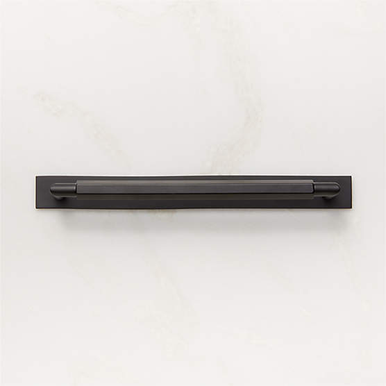 Lavau Black Cabinet Handle With Backplate 6 CB2