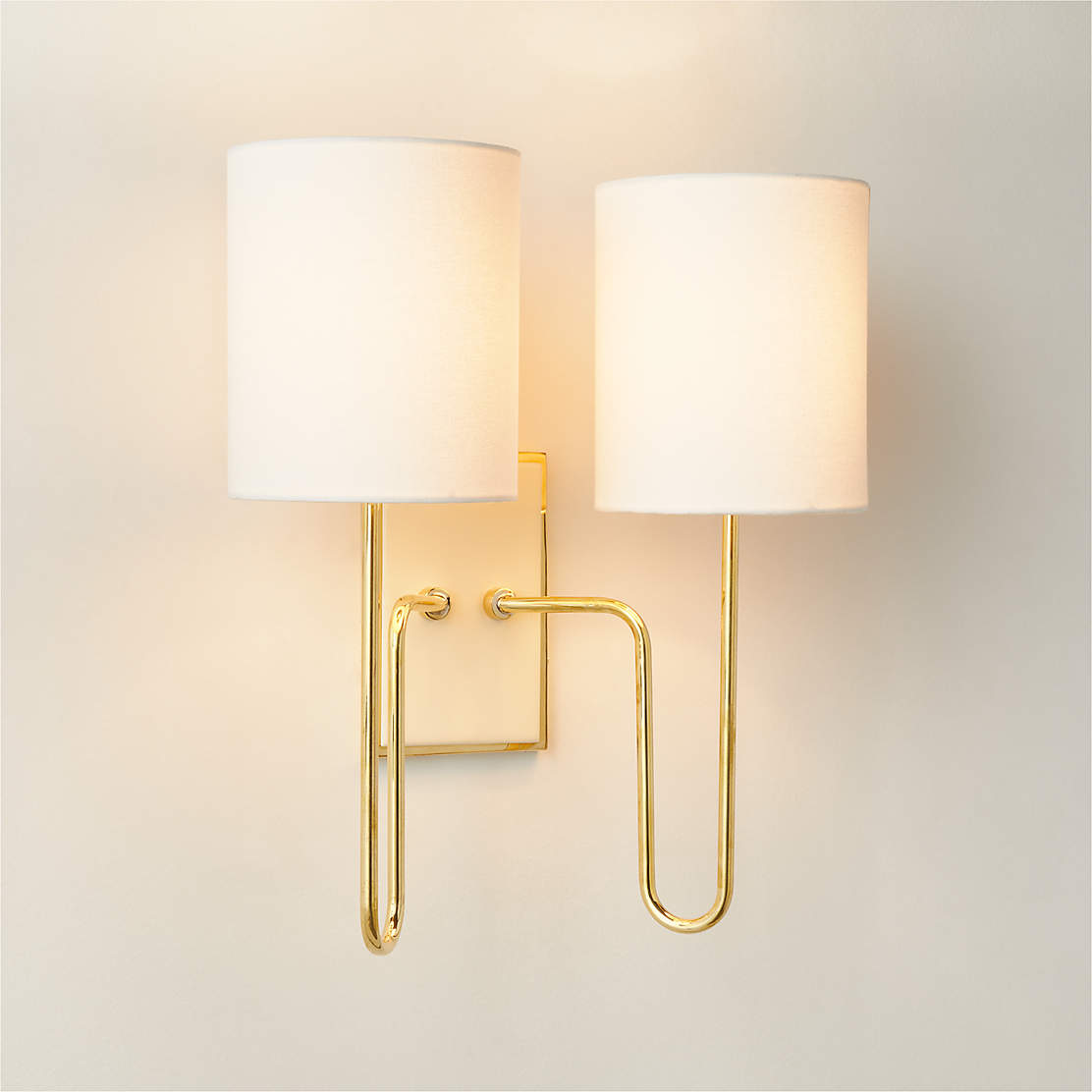 Fluted Gold Modern Wall Sconce Reviews Cb Canada