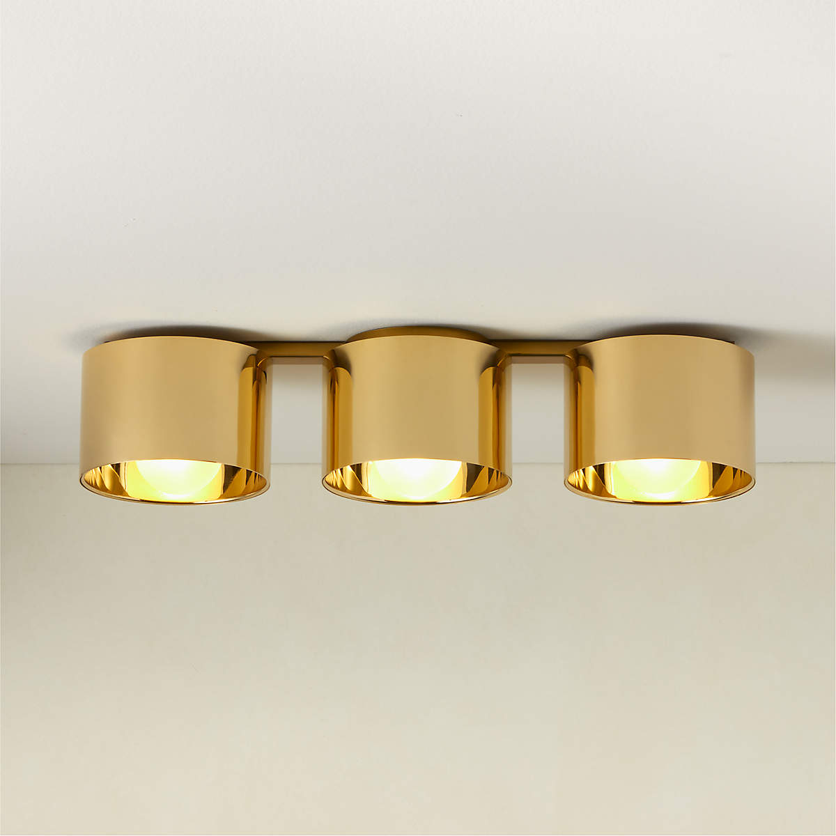 Toni Bulb Polished Brass Flush Mount Light Reviews Cb