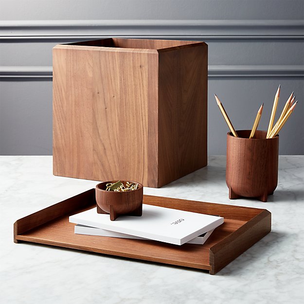 Walnut Desk Accessories | CB2 Walnut Desk Accessories | CB2