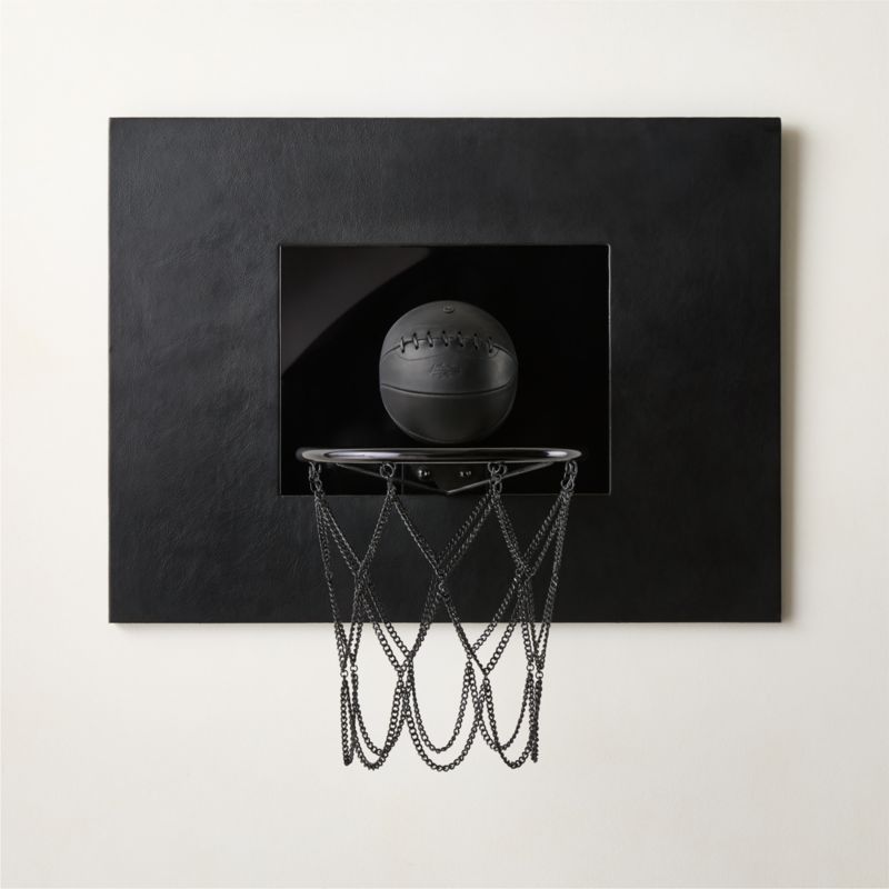 Black Leather Basketball Hoop