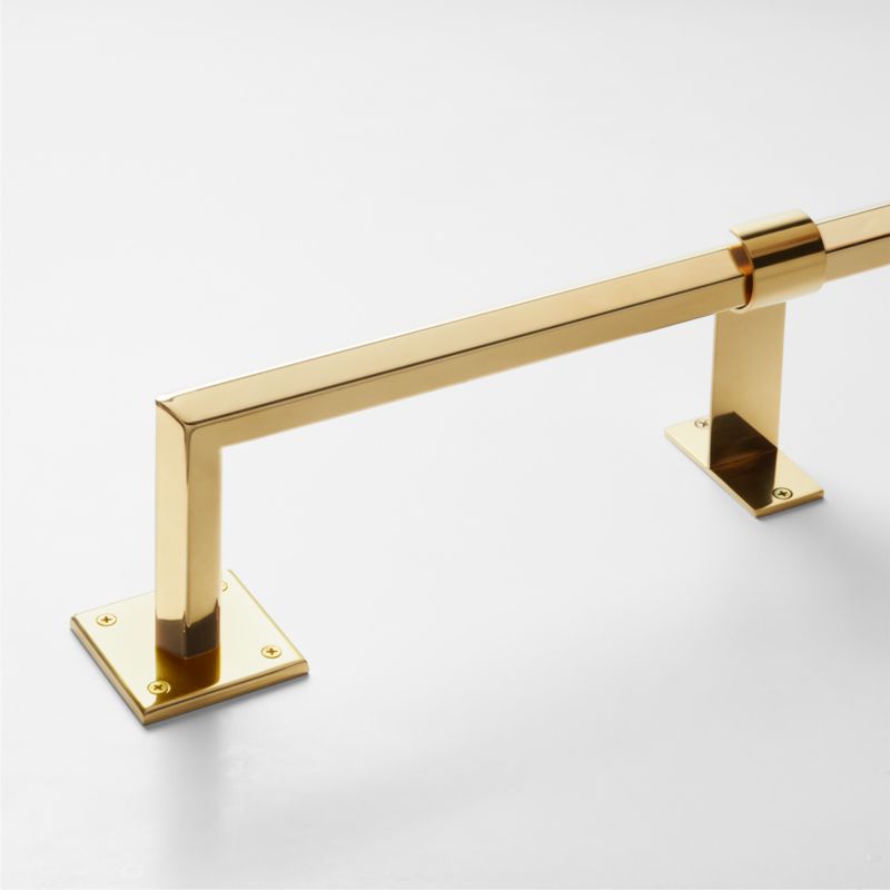 Brushed Brass Adjustable Blackout Curtain Rod 48''-88"