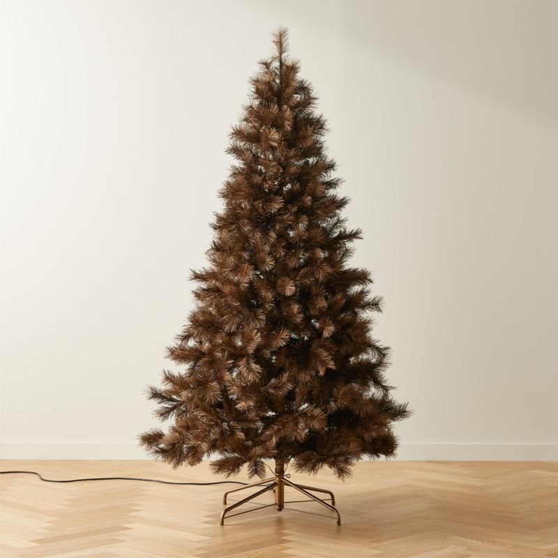 Faux Warm Silver Pine LED Christmas Tree 7.5'