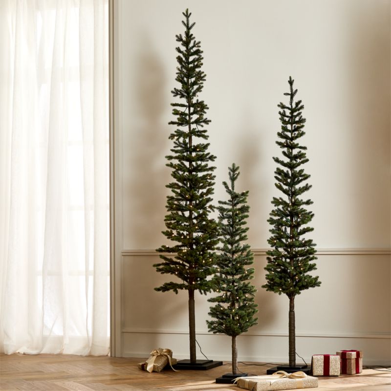 Faux Birch Pre-Lit LED Tree 8'