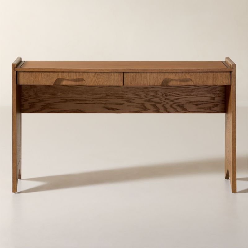 Segnato 2-Drawer White Wood Desk