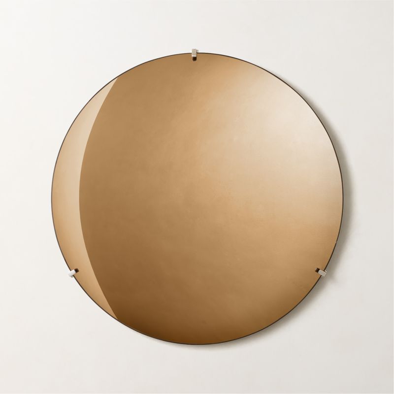 Vidro Convex Smoked Round Wall Mirror 32"