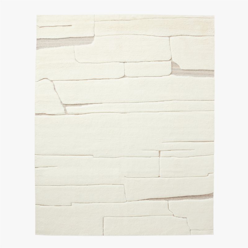 Leonore Handloomed Warm White Wool Area Rug 8'x10'