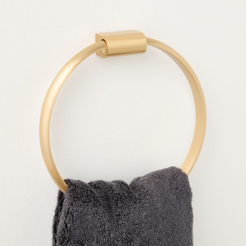 Nicolo Knurled Black Towel Ring