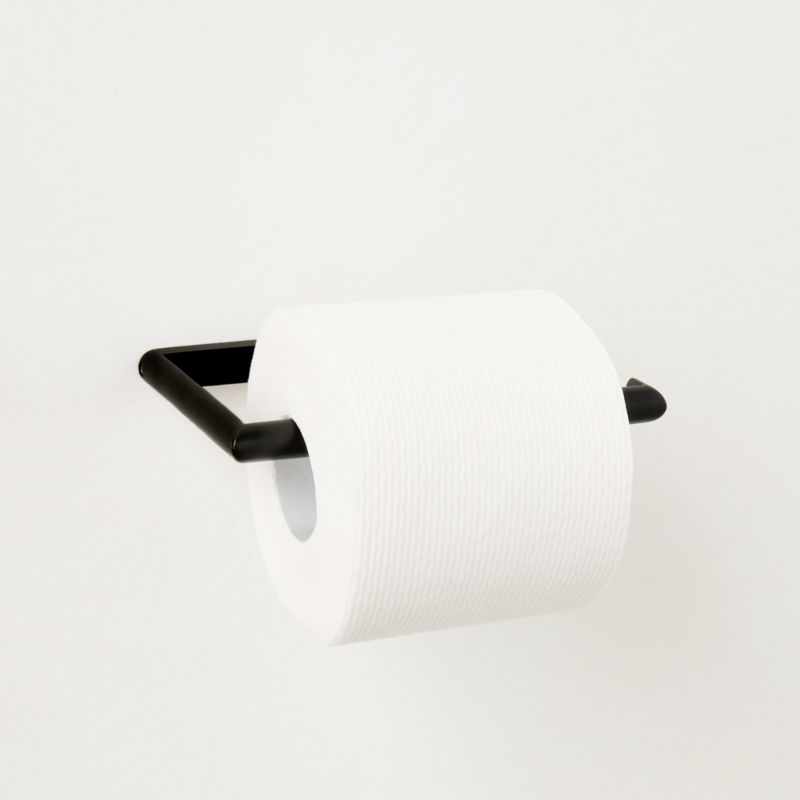 Curveaux Curved Matte Black Wall-Mounted Toilet Paper Holder