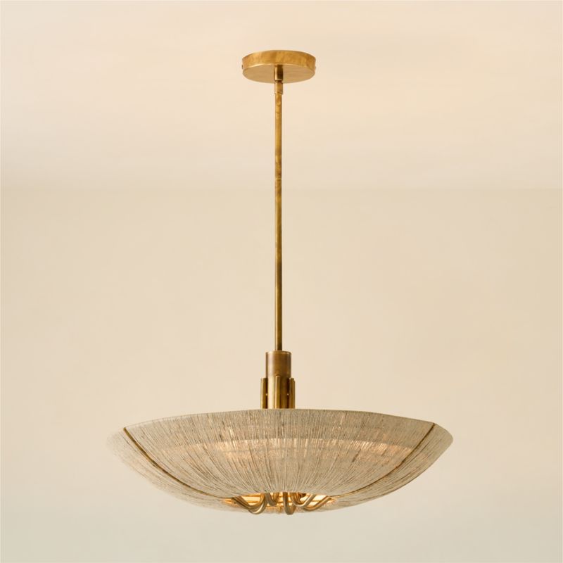 Tennant Aged Brass Pendant Light 24"
