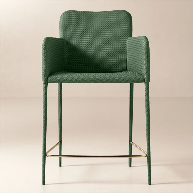 Lisette Brown Performance Fabric Counter Stool