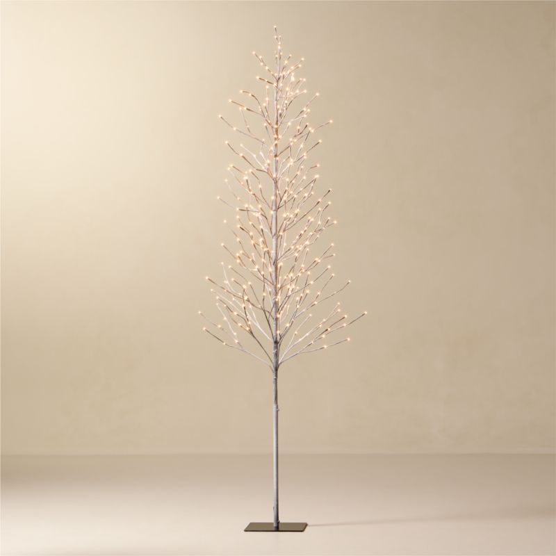 Faux Birch Pre-Lit LED Tree 8'