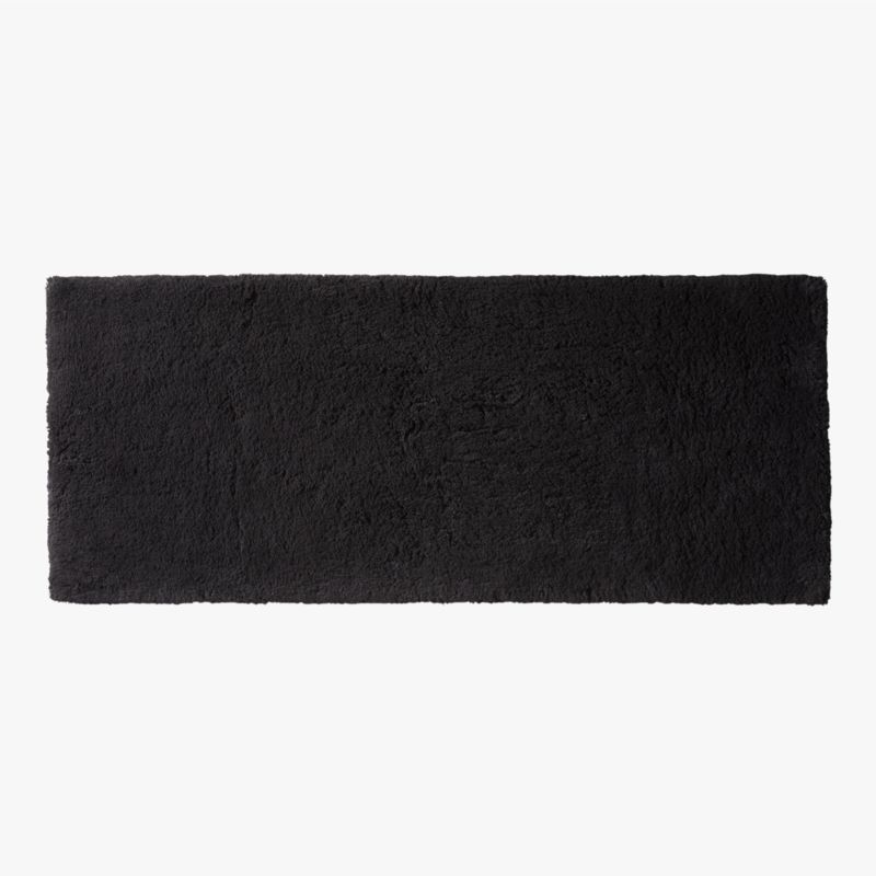 Lateral Black Teak Bath Runner 21"x60"