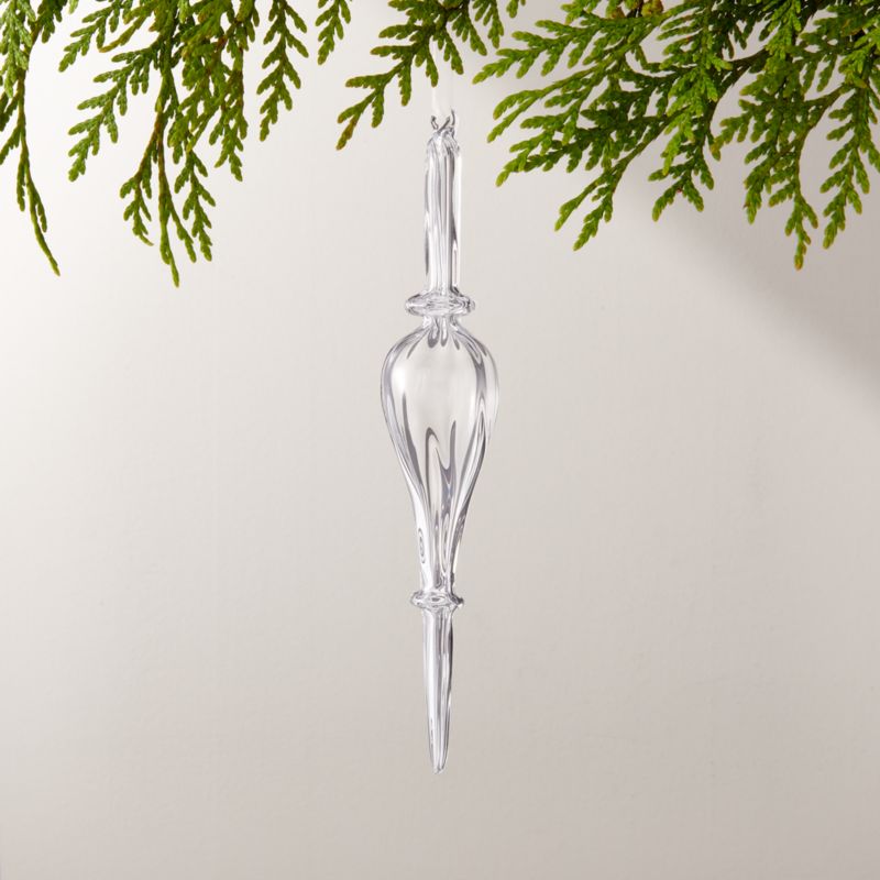 Hailee Teardrop Silver Mercury Glass Christmas Tree Ornaments Set of 6