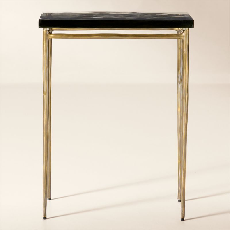 T Tall Marble Side Table