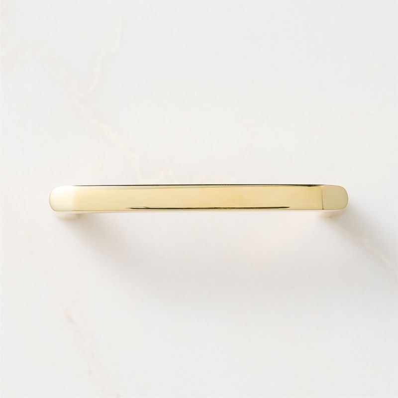 Preston Unlacquered Brass Cabinet Handle 4"