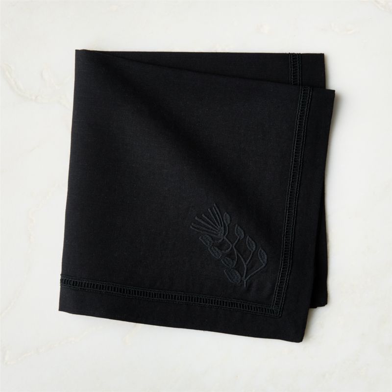 Yico White Organic Cotton Fringe Napkin
