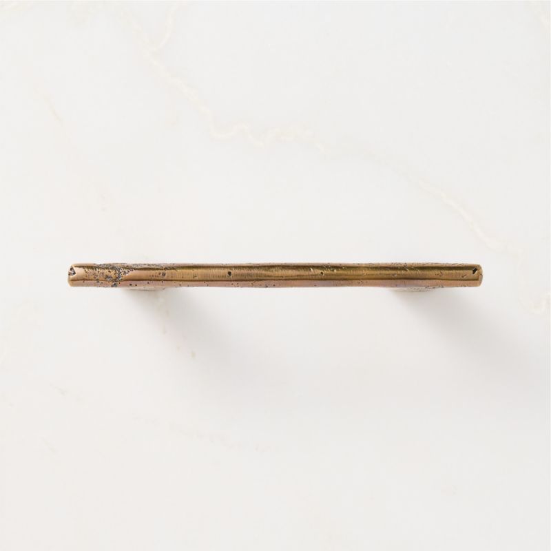 Somerset Unlacquered Antiqued Brass Cabinet Handle 4"