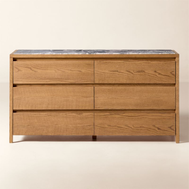 Beaufort 4-Drawer Whitewashed Wood Dresser