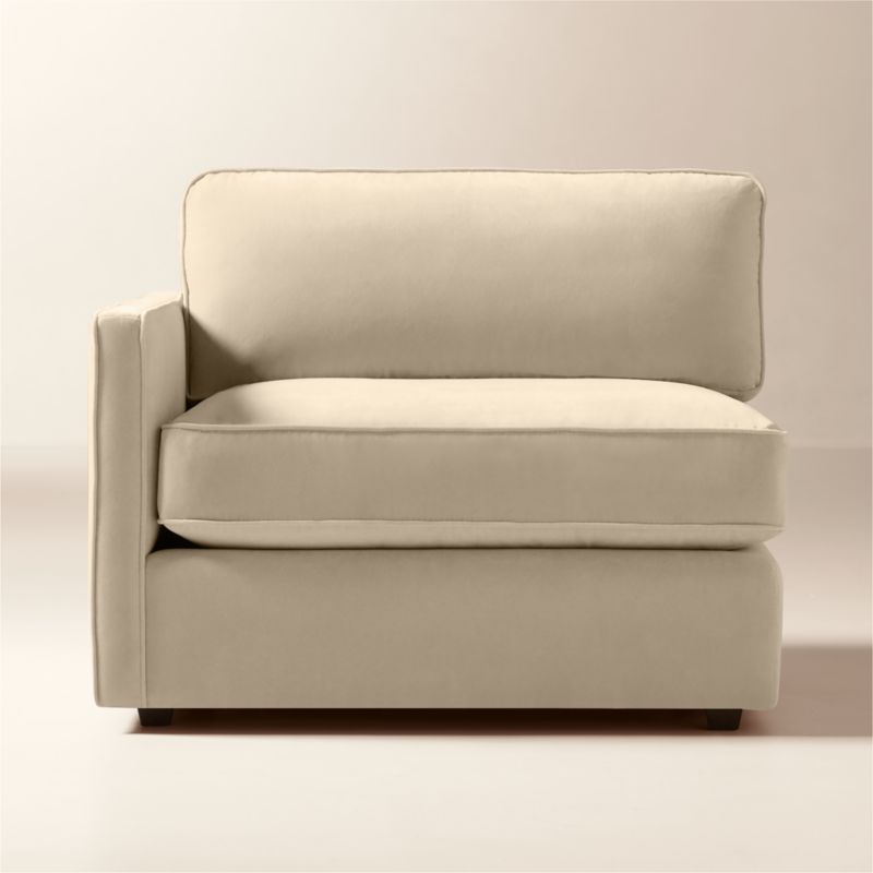Faible White Performance Fabric Deep Depth Left-Arm Chair