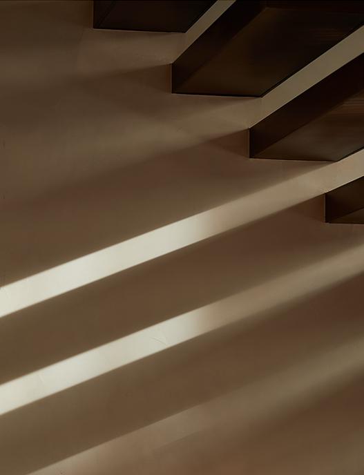 close up of staircase shadow