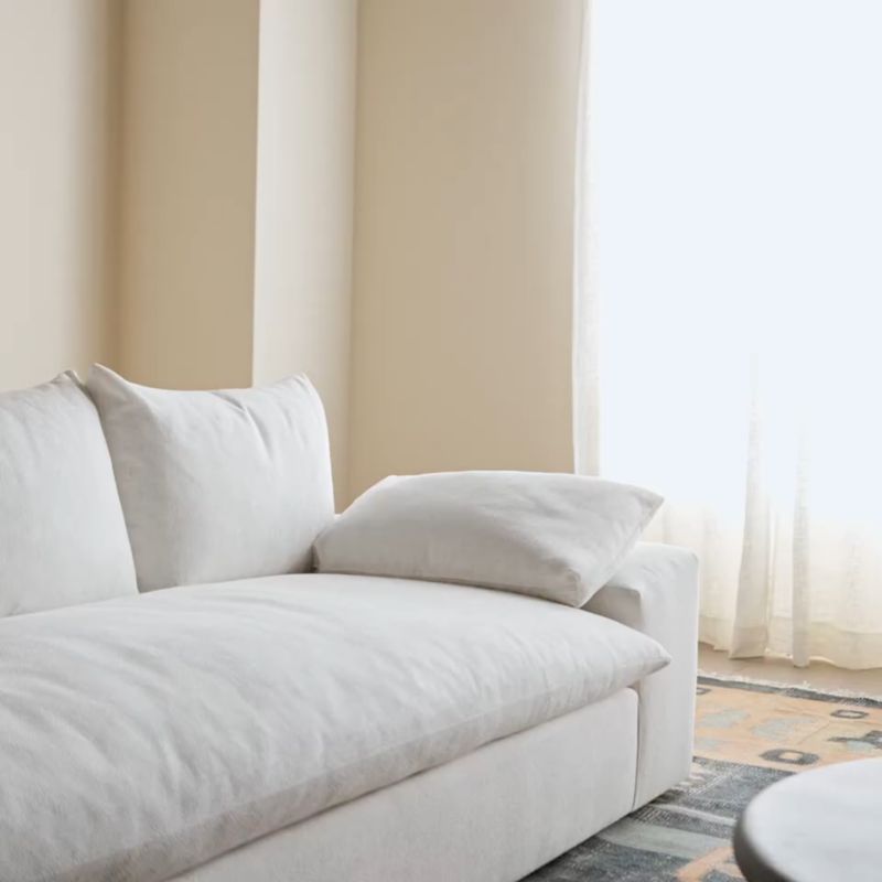 Play Algora 100" White Performance Fabric Sleeper Sofa - video 1 of 1