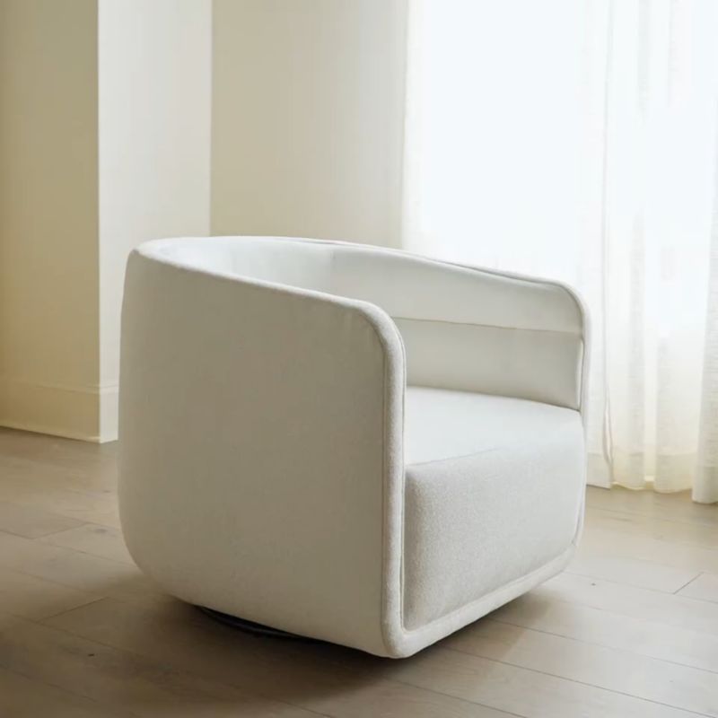 Play Sai White Performance Fabric Swivel Chair - video 1 of 1