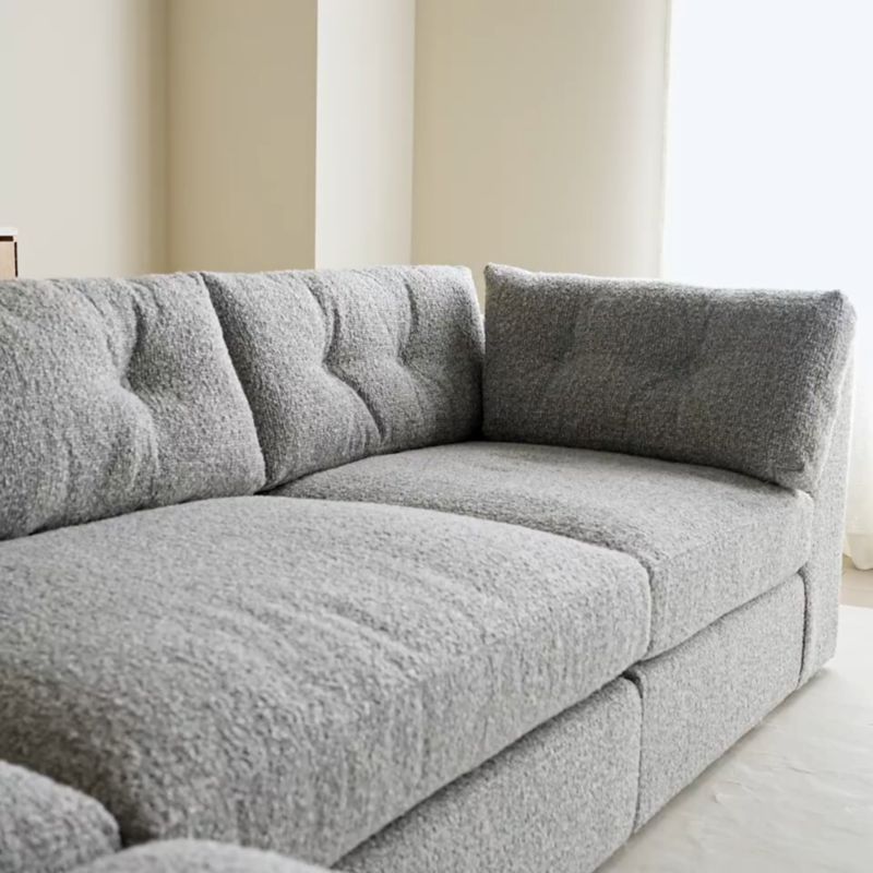 Play Sohla 5-Piece L-Shaped Grey Boucle Sectional Sofa - video 1 of 1