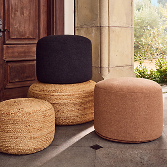 Outdoor Ottomans & Poufs