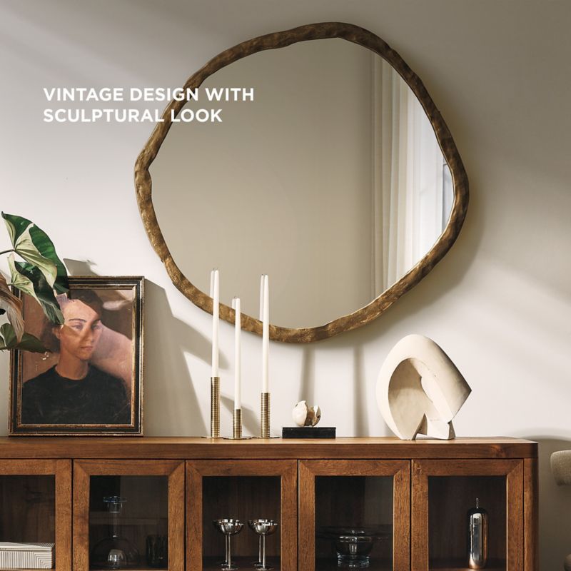 Play Abel Brass Round Wall Mirror 48" - video 1 of 1