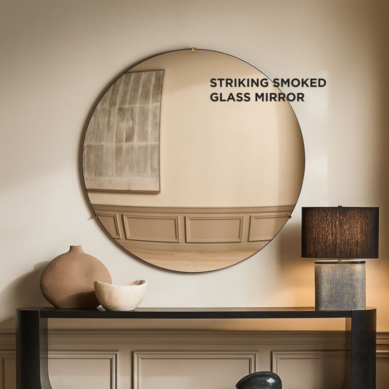 Play Vidro Convex Smoked Round Wall Mirror 32" - video 1 of 1