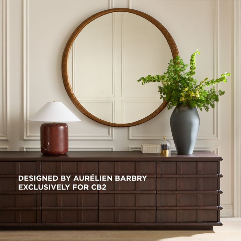 Play Bronx Bronze Cast Aluminum Round Wall Mirror 48" - video 1 of 1