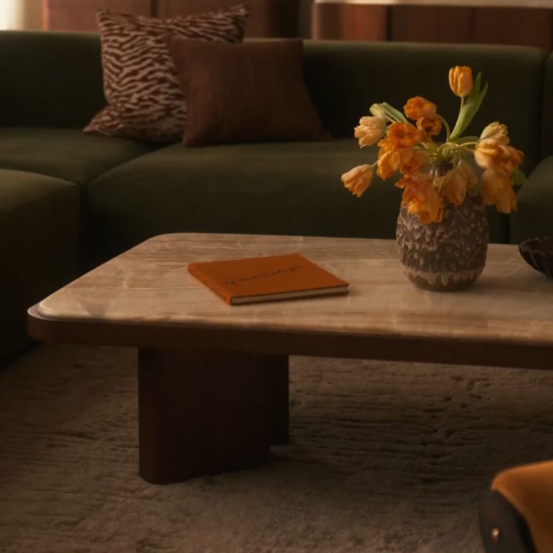 Play Rio 68" Onyx and Walnut Rectangular Coffee Table - video 1 of 1