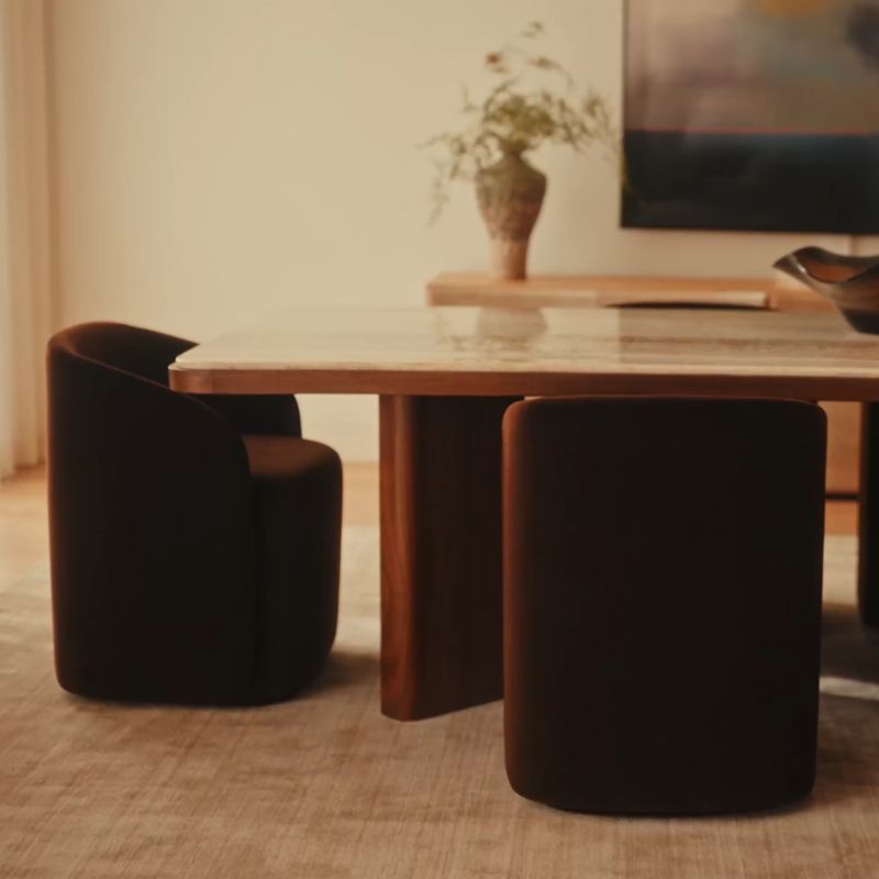 Play Rio 86" Onyx and Walnut Rectangular Dining Table - video 1 of 1