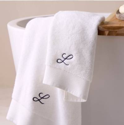Monogrammed bath towels