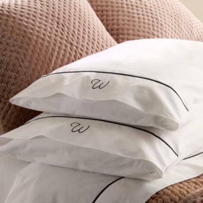 Monogrammed bedding