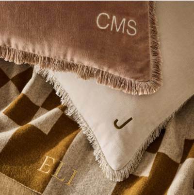 Monogrammed Pillows and Throws