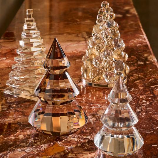 Collection of small Crystal Christmas Trees