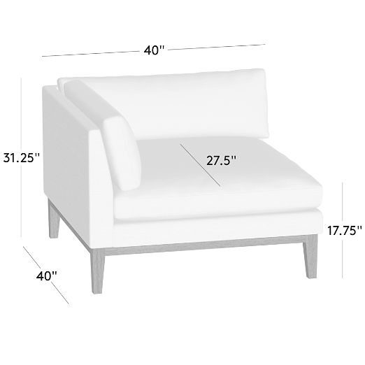 Mona Leather Corner Chair