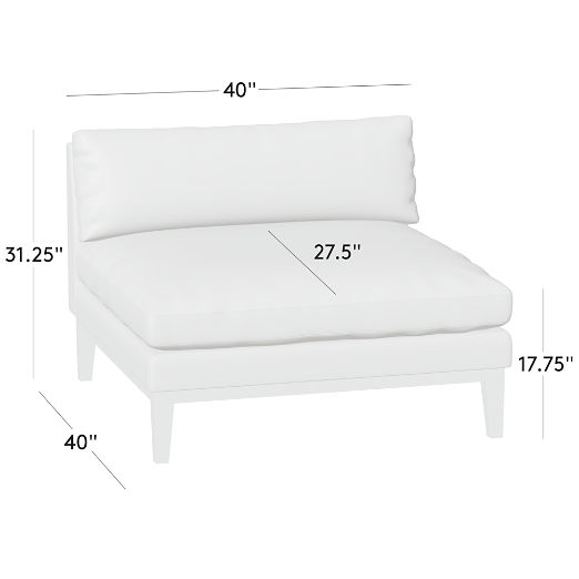 Mona Leather Armless Chair