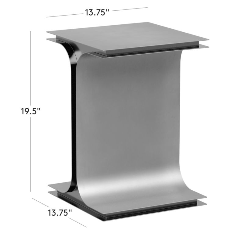 View Ipsilon Black Metal Side Table - image 3 of 7