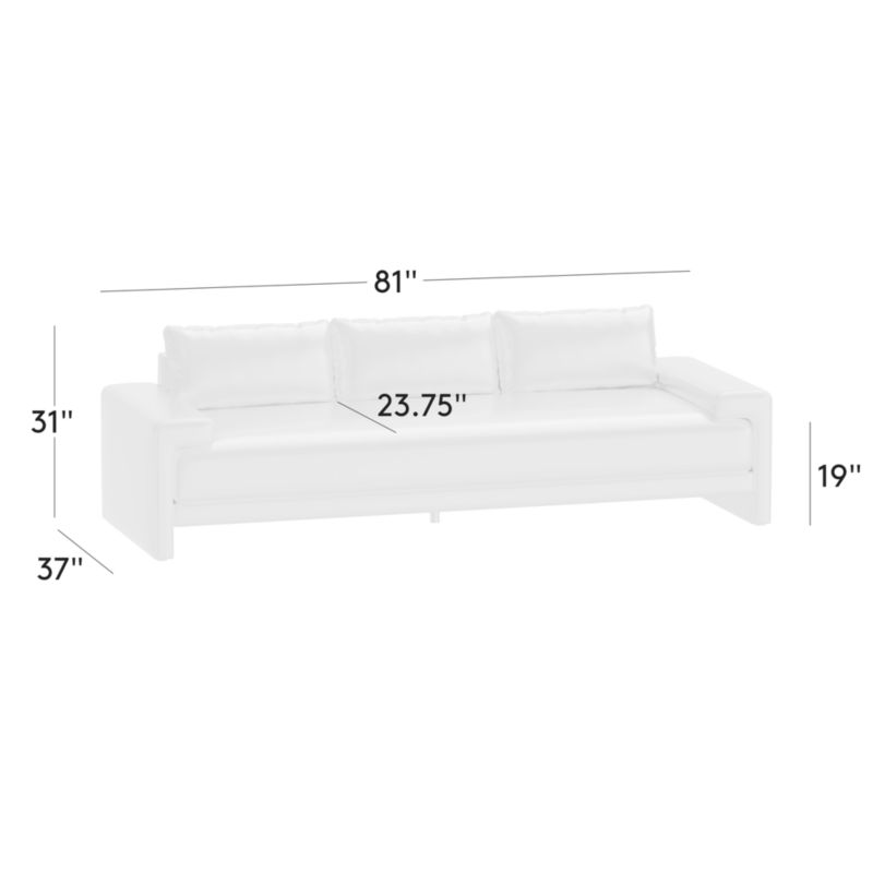 View Camden 81" White Performance Fabric Apartment Sofa - image 3 of 9