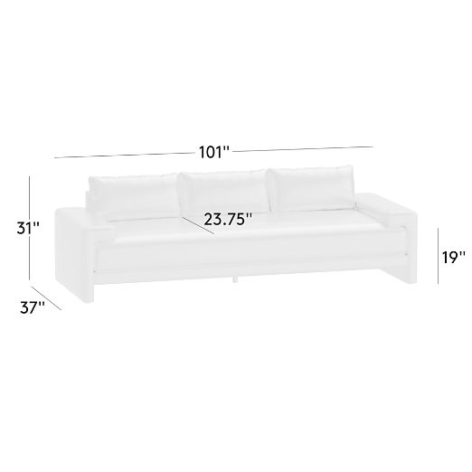 Camden Moss Green Velvet Sofa (81"-101")