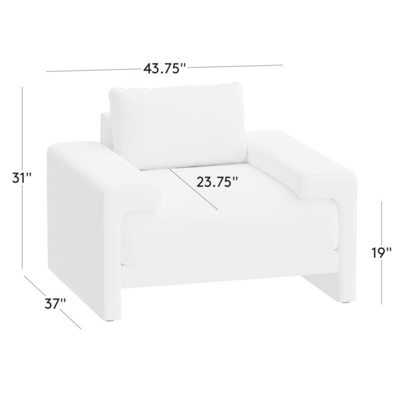 View Camden White Performance Fabric Accent Chair - image 3 of 9