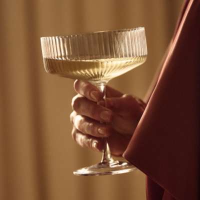 Modern New Year's Eve Wine Glasses | CB2