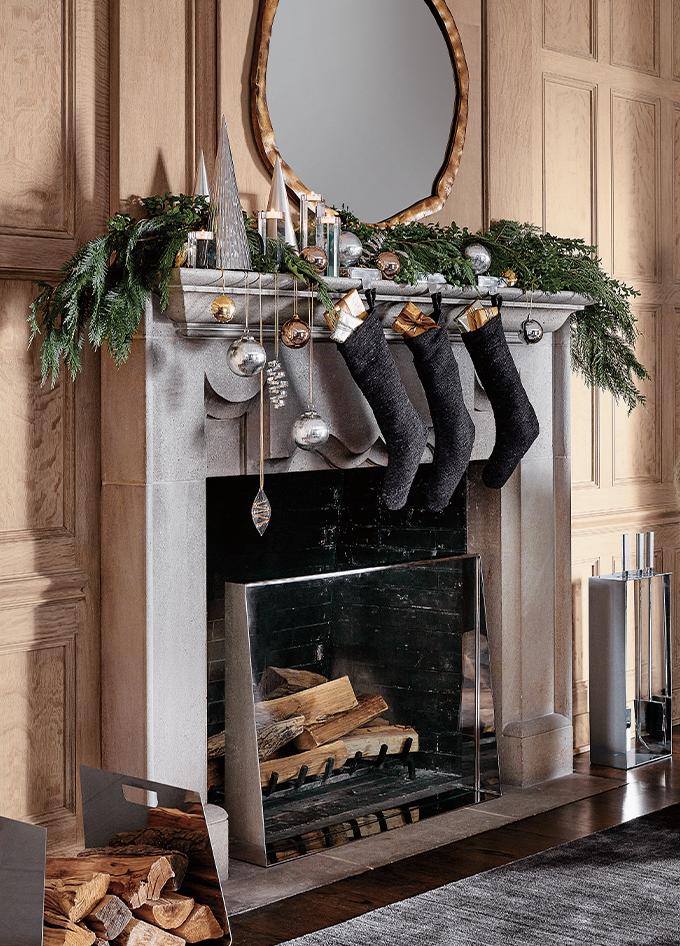 Christmas Mantel Decor & Fireplace Accessories CB2 Canada