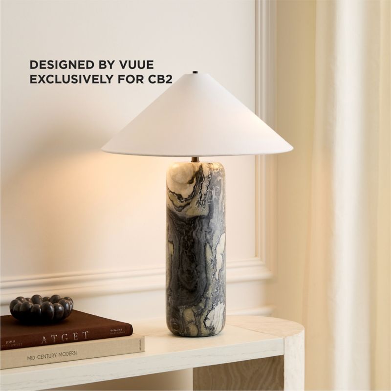 Play Block Tall Floral Jade Marble Table Lamp - video 1 of 1