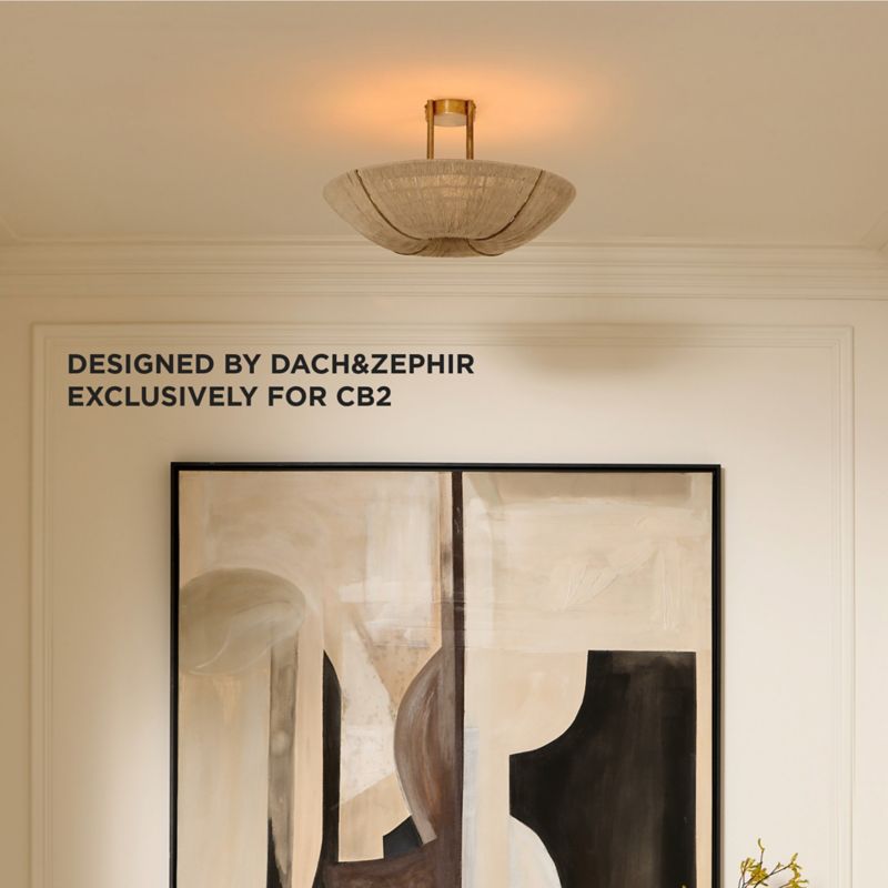 Play Delphine Natural Jute Semi-Flush Mount Light - video 1 of 1